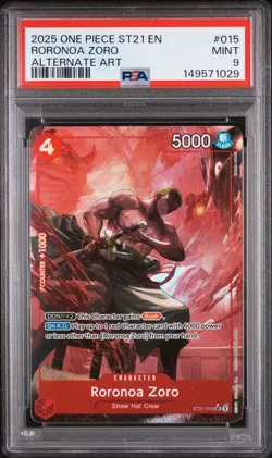 Roronoa Zoro #ST21-015 Starter Deck EX: Gear 5 (Parallel) PSA 9 - Image 1