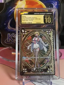 CGC 10 Stussy SR OP07-085 SP Parallel A fist of divine speed One Piece japanese - Image 1