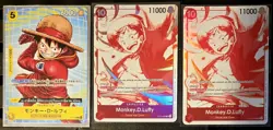 ONE PIECE CCG LUFFY P-106 MCDONALD'S PROMO + 2 ST10-006 SUPER RARES NM - Image 1