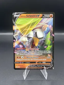 Galarian Sirfetch'd V SWSH043 Oversized JUMBO Holo Black Star Promo Pokemon Card - Image 1