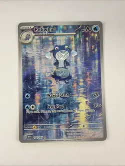 Pokemon TCG Poliwhirl Full Art 176/165 151 Card NM/M Condition - Image 1