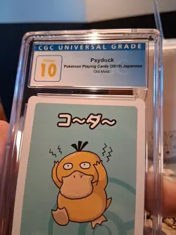 Psyduck Cgc 10 Pristine Blue Label 2019 Old Maid Playing Cards Japanese Gem Mint - Image 3