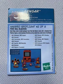 Gengar #94 94 Pokemon Cut Card Hasbro Toy Wishes Magazine 1999 Gold Foil Border - Image 5