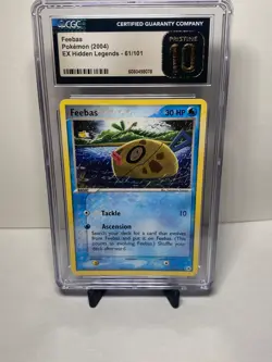 (POP 4) CGC 10 PRISTINE Feebas 61/101 Ex Hidden Legends Pokemon Card 2004 - Image 1