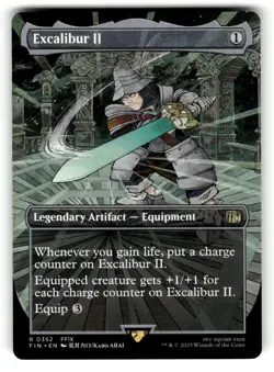 Excalibur II (Borderless) 352 Rare FINAL FANTASY Magic: The Gathering Near Mint - Image 1