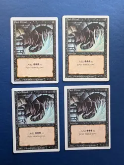 MTG Dark Ritual X4: Revised – EX - Image 1