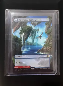 MTG Riverglide Pathway (Borderless) Zendikar Rising Regular #289 - Image 1