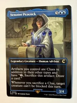Senator Peacock (Borderless) Ravnica: Clue Edition Regular MTG NM - Image 1