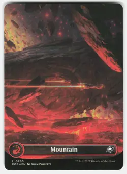 MOUNTAIN (BORDERLESS) 265 EDGE OF ETERNITIES MAGIC: THE GATHERING FOIL NM/M - Image 1
