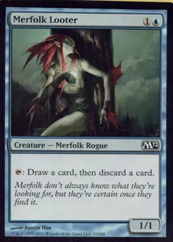 Magic 2012 (M12) #65 Merfolk Looter - Image 1