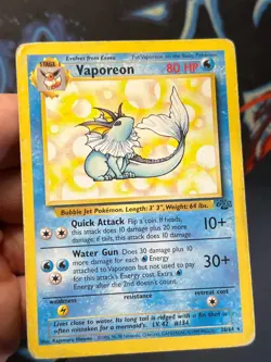 Vaporeon 28/64 Jungle Rare - WOTC Pokemon Card HP - Image 5