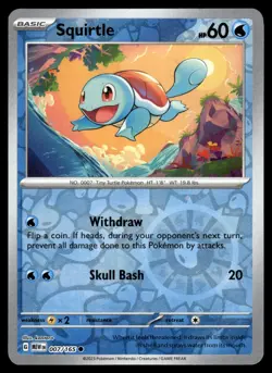 SQUIRTLE [COSMO REVERSE] - 007/165 - POKEMON 151 ENGLISH COSTCO HOLO - NM - Image 1