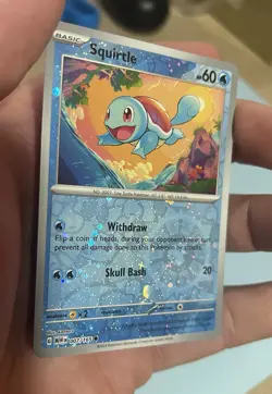 SQUIRTLE [COSMO REVERSE] - 007/165 - POKEMON 151 ENGLISH COSTCO HOLO - NM - Image 2
