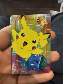 Pokemon Carddass Bandai Holo Pikachu Bulbasaur feat Misty - Image 1