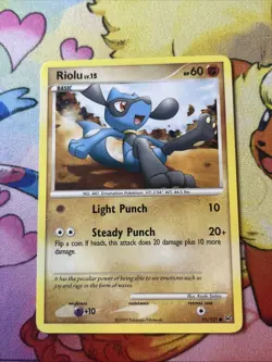 Riolu 91/127 Non Holo Platinum Base Set Pokemon Card 2009 LP - Image 1