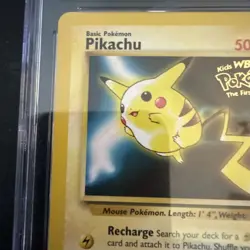 Pikachu 1999 Black Star Promo 4 WB Movie Pokemon Card CGC 7.5 - Image 4