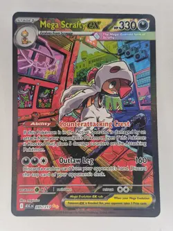 Mega Scrafty ex 285/217 Special Illustration Rare Ascended Heroes Pokemon NM - Image 1