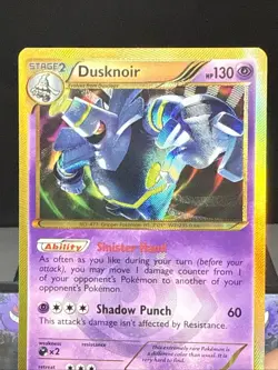 Pokemon Card Dusknoir 104/101 B&W Plasma Blast Gold Secret Rare Light Play - Image 2