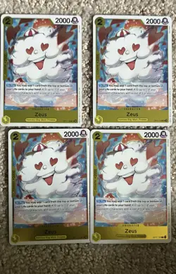 One Piece CCG Zeus A Fist Of Divine Speed R Foil OP11-106 Playset - Image 1