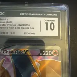 Charizard V SWSH050 Promo Card Holo CGC Gem Mint 10 - Image 3