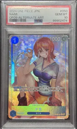 2024 ONE PIECE OP09 Nami #050 Alternate Art PSA 10 GEM MINT Japanese - Image 1