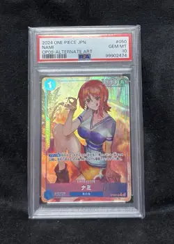 2024 ONE PIECE OP09 Nami #050 Alternate Art PSA 10 GEM MINT Japanese - Image 2