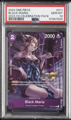2024 ONE PIECE CHAMPIONSHIP 2023 CELEBRATION PACK #011 BLACK MARIA PSA 10 - Image 1