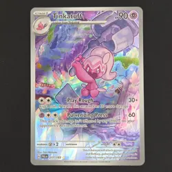 Pokemon TCG Card Tinkatuff 217/193 Paldea Evolved Illustration Rare - NM - Image 1