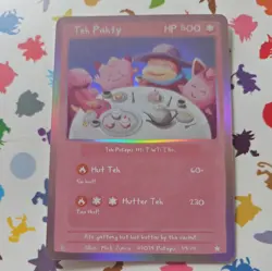 Pokepu Season 1 1st ed. Holo Teh Pahty Pokemon Fan Art card - Image 1