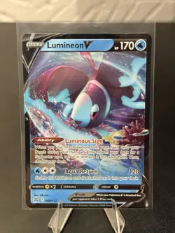 SWSH09: Brilliant Stars Lumineon V #040/172 Ultra Rare Pokemon Card - Image 1