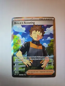 Pokemon TCG Brock's Scouting 179/159 Journey Together Ultra Rare Holo Card NM - Image 1