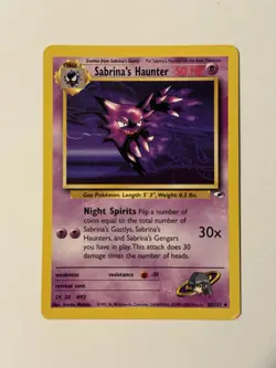 Sabrina's Haunter 58/132 Gym Heroes Uncommon Pokemon Card - Image 2