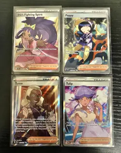 Pokemon TCG 4 Card Trainer Full Art Lot - Ft. 2 SIR trainers! - All NM conditon! - Image 1