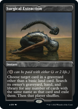 [1x] Surgical Extraction - Foil Etched Near Mint, English Double Masters 2022 Ex - Image 1