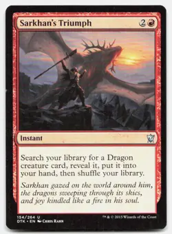 Sarkhan's Triumph 154 Uncommon Dragons of Tarkir Magic: The Gathering Near Mint - Image 1