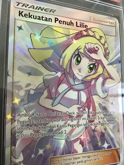 PSA10 Lillie's Full Force SR Indonesian Pokemon Card 259/204 Full Art/Lillie's - Image 2
