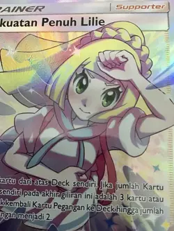 PSA10 Lillie's Full Force SR Indonesian Pokemon Card 259/204 Full Art/Lillie's - Image 3