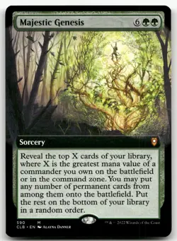 Majestic Genesis (Extended Art) #590 (NM) Baldur's Gate CLB Magic MTG - Image 1