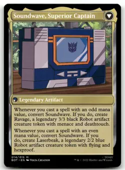Soundwave, Sonic Spy #14 (NM) Transformers BOT Magic MTG - Image 2