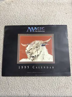 Original Vintage 1995 MAGIC THE GATHERING Wall Calendar MTG RARE - Image 1