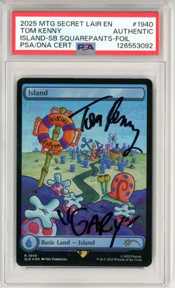 PSA Signed Tom Kenny Island R (1940) (Rainbow Foil) Secret Lair Drop Foil 2025 - Image 1