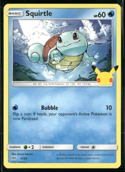 Squirtle 017/025 Promo McDonald's 25th Anniversary Promos Pokemon Near Mint - Image 1