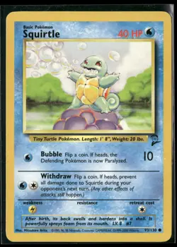 Squirtle 93/130 Common Base Set 2 Pokemon Near Mint - Image 1