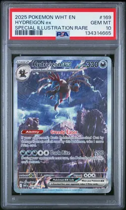 2025 POKEMON WHT EN-WHITE FLARE SPECIAL ILLUSTRATION RARE HYDREIGON EX PSA 10 - Image 1