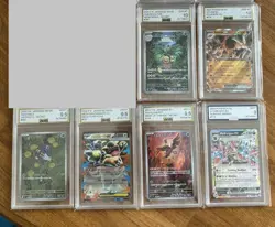 AGS Pokemon Slab Bundle x6 - English Japanese AR EX - Image 1