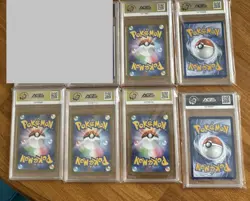 AGS Pokemon Slab Bundle x6 - English Japanese AR EX - Image 2