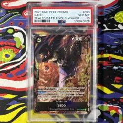 PSA 10 One Piece Sabo OP04-083 Sealed-Battle Vol.1 Winner English - Image 1