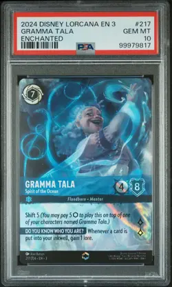 DISNEY LORCANA EN 3-INTO THE INKLANDS GRAMMA TALA - SPIRIT OF THE OCEAN PSA 10 - Image 1