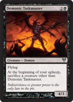 Demonic Taskmaster -Foil Light Play MTG Avacyn Restored - Image 1