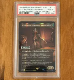 PSA 10 | Cleopatra, Exiled Pharaoh, Serialized #188/500 Assassin's Creed MTG 188 - Image 1